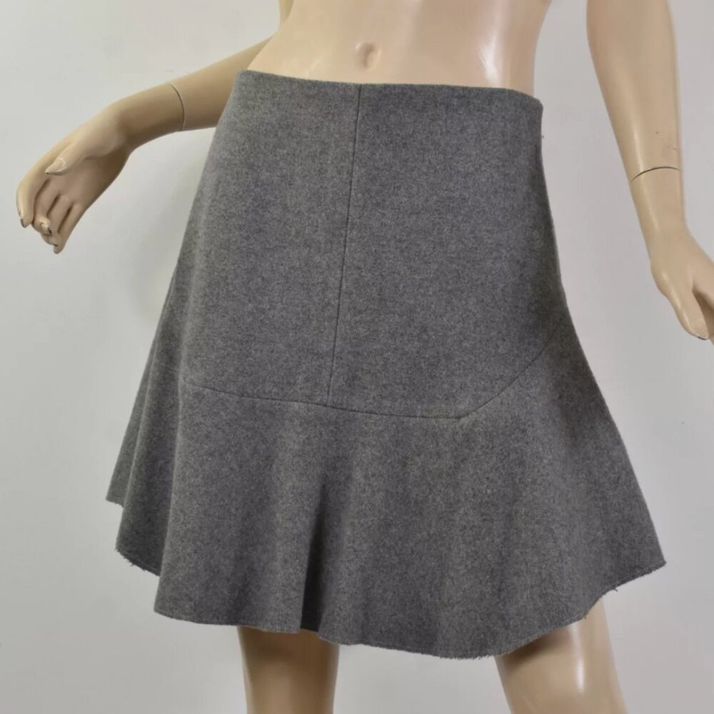 NWOT Madewell Gray A-Line Wool Skirt Size 6